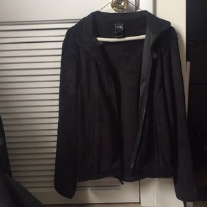 Black Fuzzy Northface Jacket